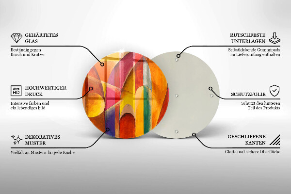 Skleněná deska do kuchyně Barevná abstrakce