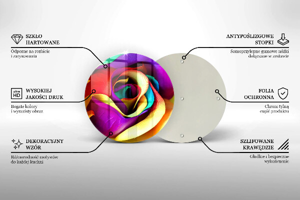 Skleněná deska do kuchyně Barevné okvětní lístky růží