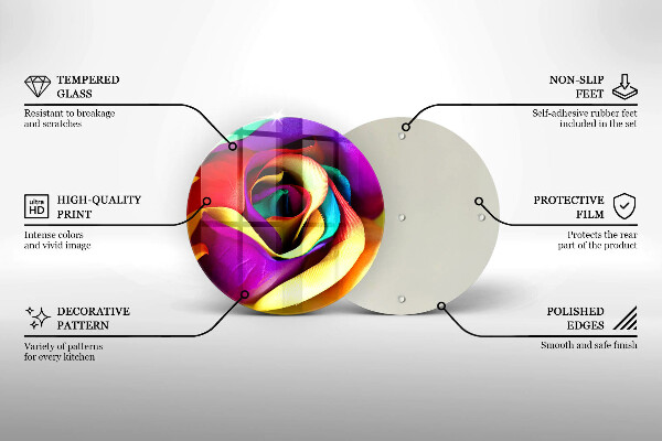 Skleněná deska do kuchyně Barevné okvětní lístky růží