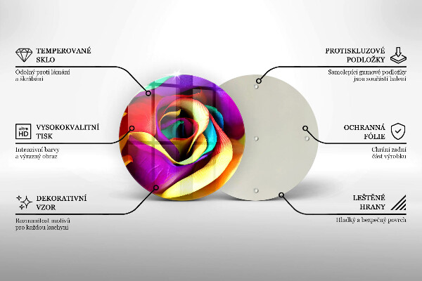 Skleněná deska do kuchyně Barevné okvětní lístky růží