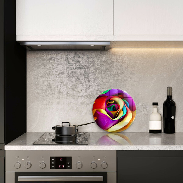 Skleněná deska do kuchyně Barevné okvětní lístky růží