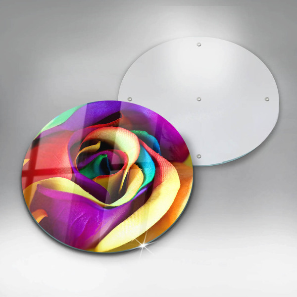 Skleněná deska do kuchyně Barevné okvětní lístky růží