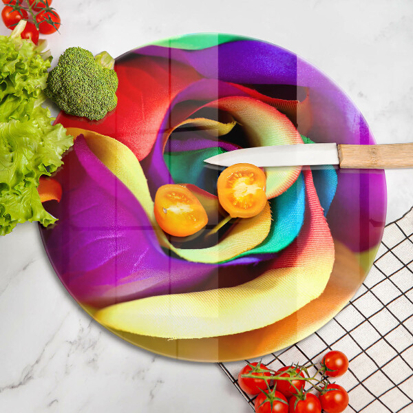 Skleněná deska do kuchyně Barevné okvětní lístky růží