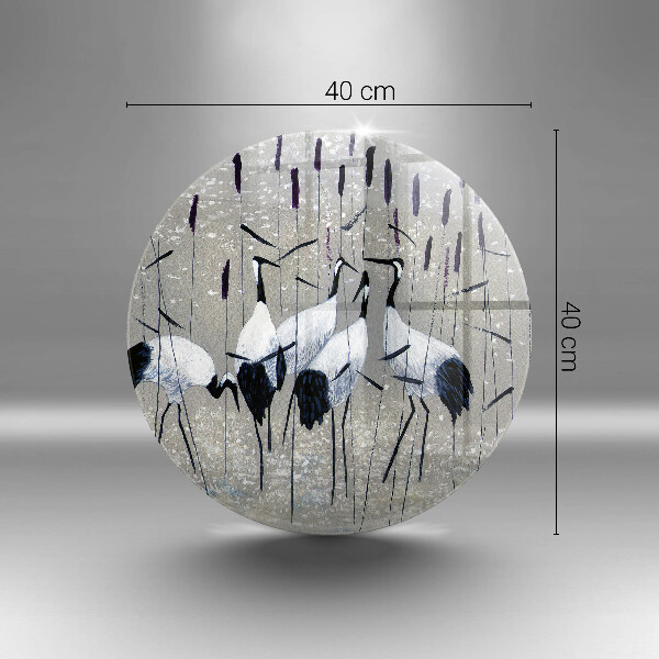 Skleněná deska do kuchyně Japonské jeřáby