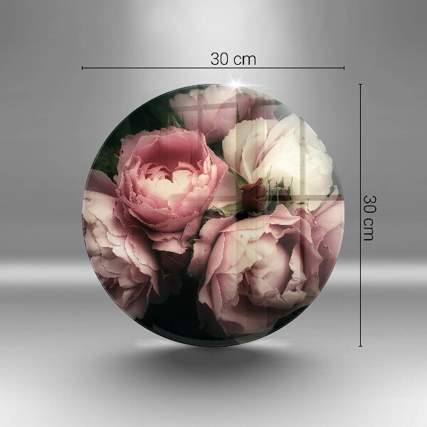 Skleněná deska do kuchyně Pivoňkové květy