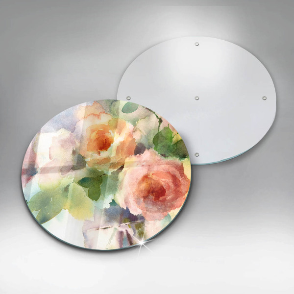 Skleněná deska do kuchyně Malované květiny