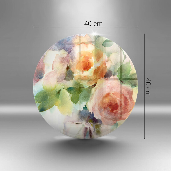 Skleněná deska do kuchyně Malované květiny