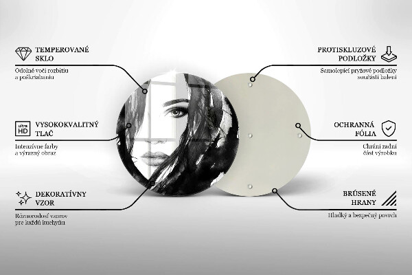 Skleněná deska do kuchyně Ženská tvář