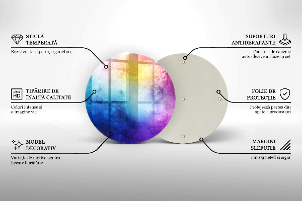 Skleněná deska do kuchyně Rainbow akvarel šplouchání