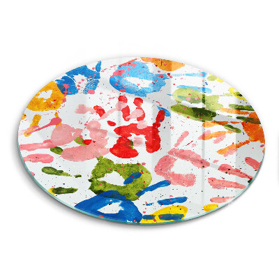 Skleněná deska do kuchyně Stopy dětských rukou