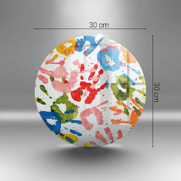 Skleněná deska do kuchyně Stopy dětských rukou