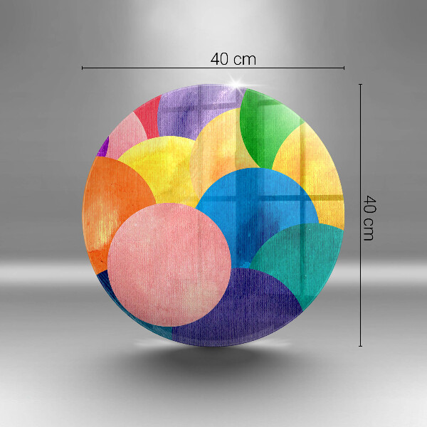 Skleněná deska do kuchyně Barevné kruhy