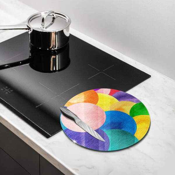 Skleněná deska do kuchyně Barevné kruhy