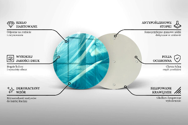 Skleněná deska do kuchyně Jemné peří
