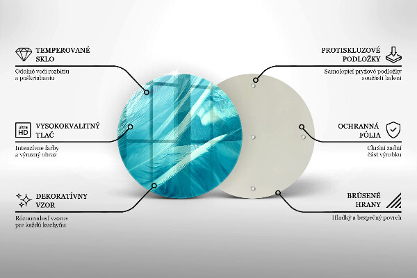 Skleněná deska do kuchyně Jemné peří