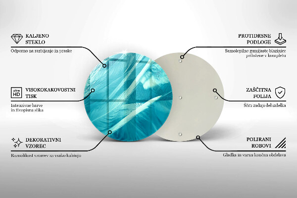 Skleněná deska do kuchyně Jemné peří
