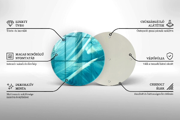 Skleněná deska do kuchyně Jemné peří
