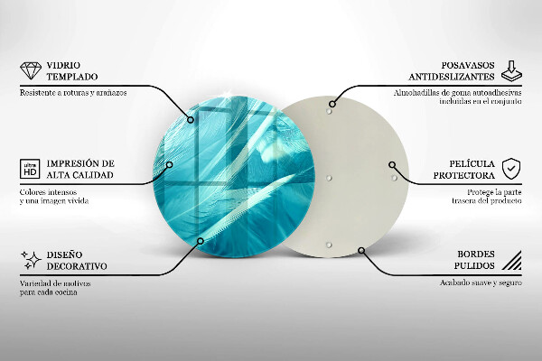 Skleněná deska do kuchyně Jemné peří