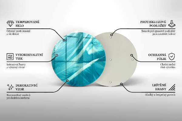 Skleněná deska do kuchyně Jemné peří