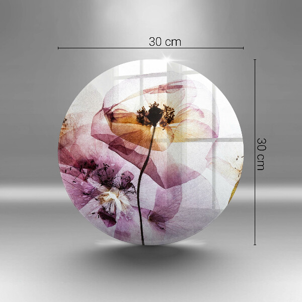 Skleněná deska do kuchyně Jemné květiny