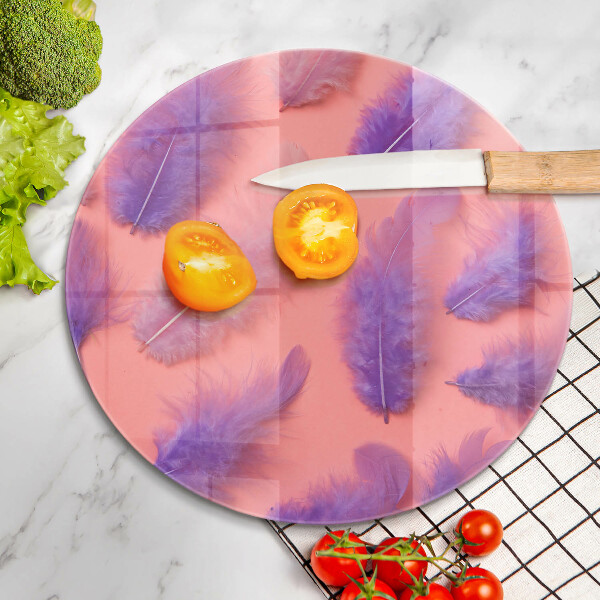 Krájecí prkénko skleněné Nadýchané peří