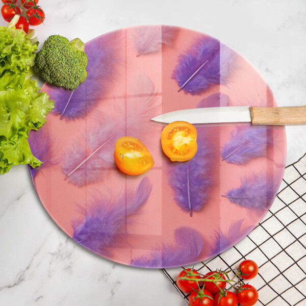 Krájecí prkénko skleněné Nadýchané peří