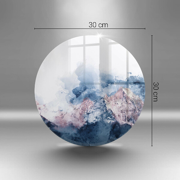 Krájecí prkénko skleněné Abstraktní malované hory