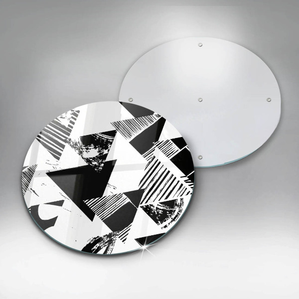 Krájecí prkénko skleněné Geometrické trojúhelníky