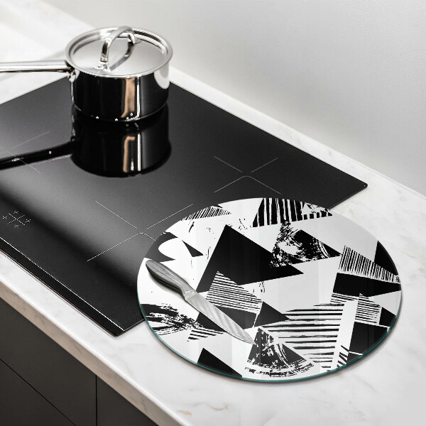 Krájecí prkénko skleněné Geometrické trojúhelníky