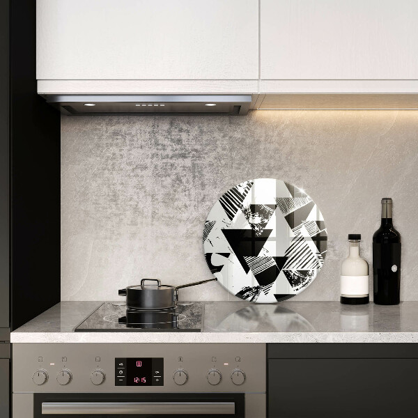 Krájecí prkénko skleněné Geometrické trojúhelníky