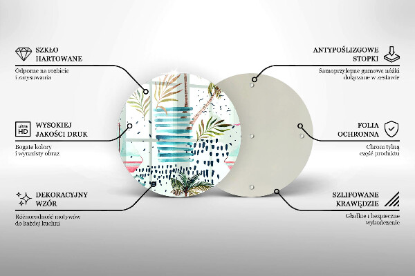 Skleněná deska do kuchyně Prázdninové ilustrace