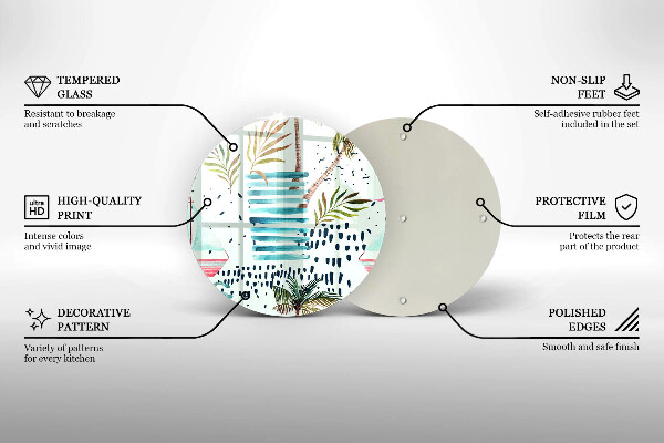 Skleněná deska do kuchyně Prázdninové ilustrace