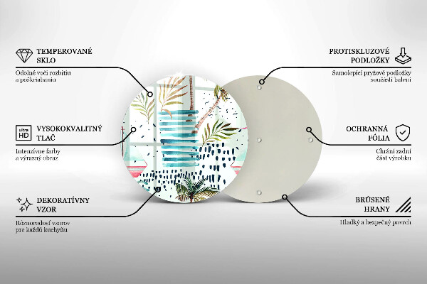 Skleněná deska do kuchyně Prázdninové ilustrace