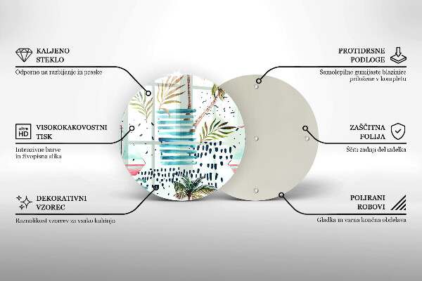 Skleněná deska do kuchyně Prázdninové ilustrace