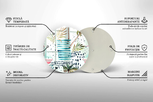 Skleněná deska do kuchyně Prázdninové ilustrace