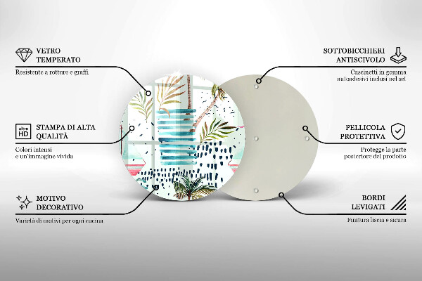 Skleněná deska do kuchyně Prázdninové ilustrace