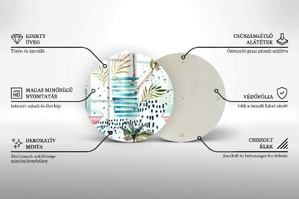 Skleněná deska do kuchyně Prázdninové ilustrace
