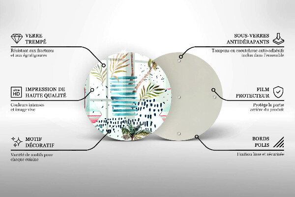 Skleněná deska do kuchyně Prázdninové ilustrace