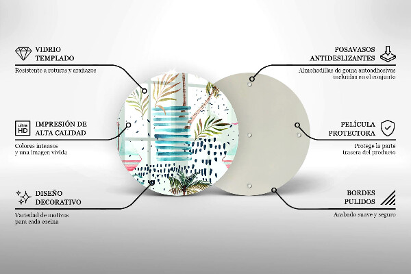 Skleněná deska do kuchyně Prázdninové ilustrace