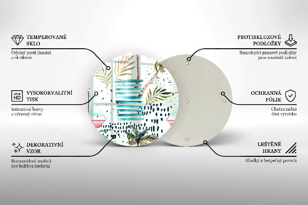 Skleněná deska do kuchyně Prázdninové ilustrace