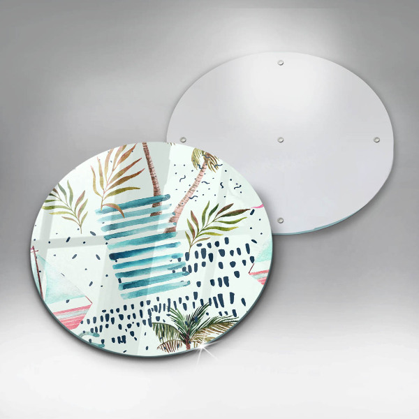 Skleněná deska do kuchyně Prázdninové ilustrace