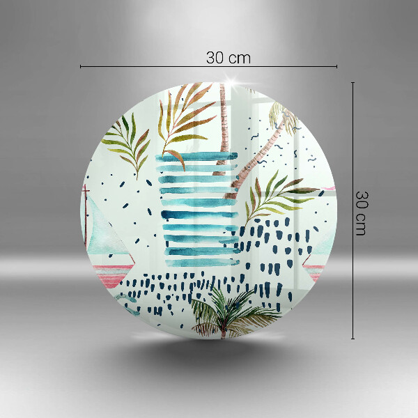 Skleněná deska do kuchyně Prázdninové ilustrace