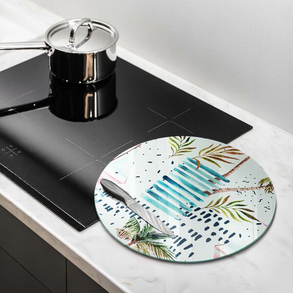 Skleněná deska do kuchyně Prázdninové ilustrace