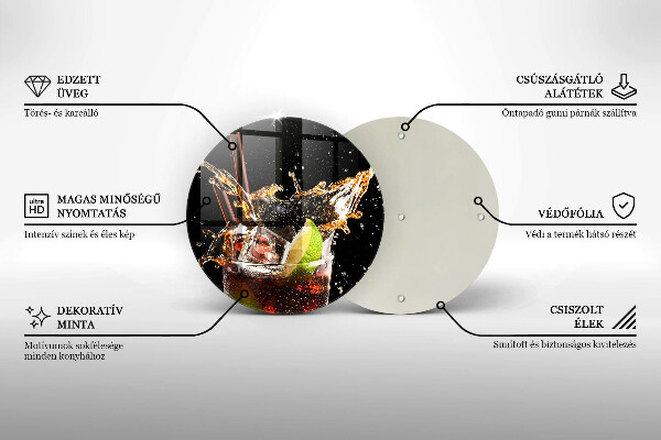 Skleněná deska do kuchyně Pijte s ledem