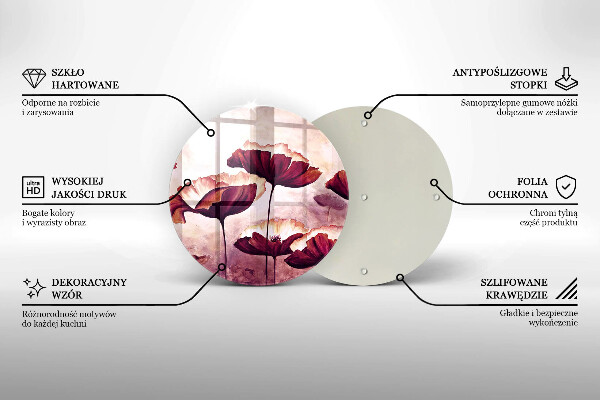 Skleněná deska do kuchyně Malování květin
