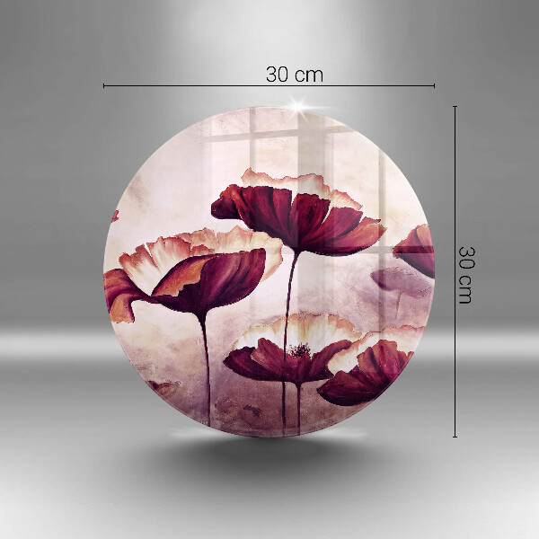 Skleněná deska do kuchyně Malování květin