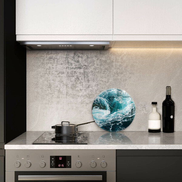 Skleněná deska do kuchyně Pěnivé vlny vody