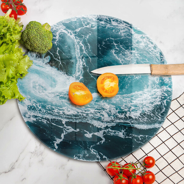 Skleněná deska do kuchyně Pěnivé vlny vody