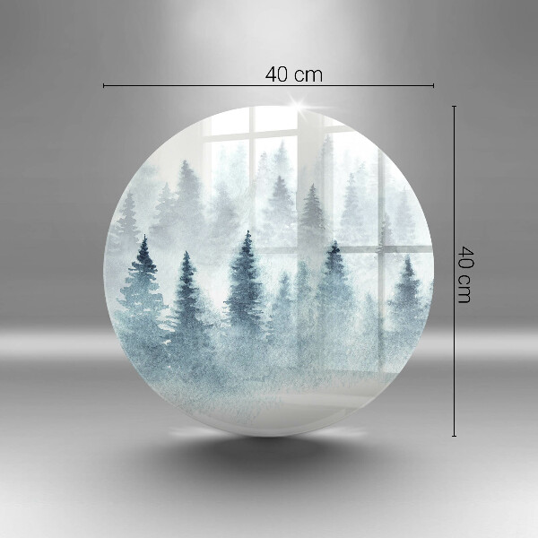 Skleněná deska do kuchyně Malovaný zimní les