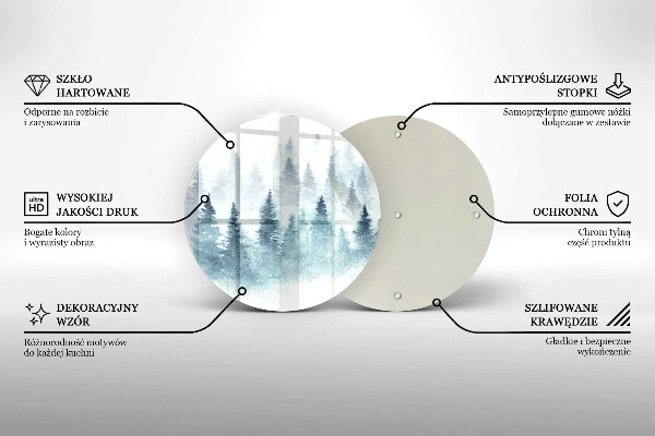 Skleněná deska do kuchyně Malovaný zimní les